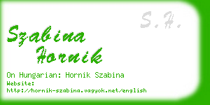 szabina hornik business card
